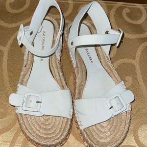 Paloma Barceló Light blue flat low wedge